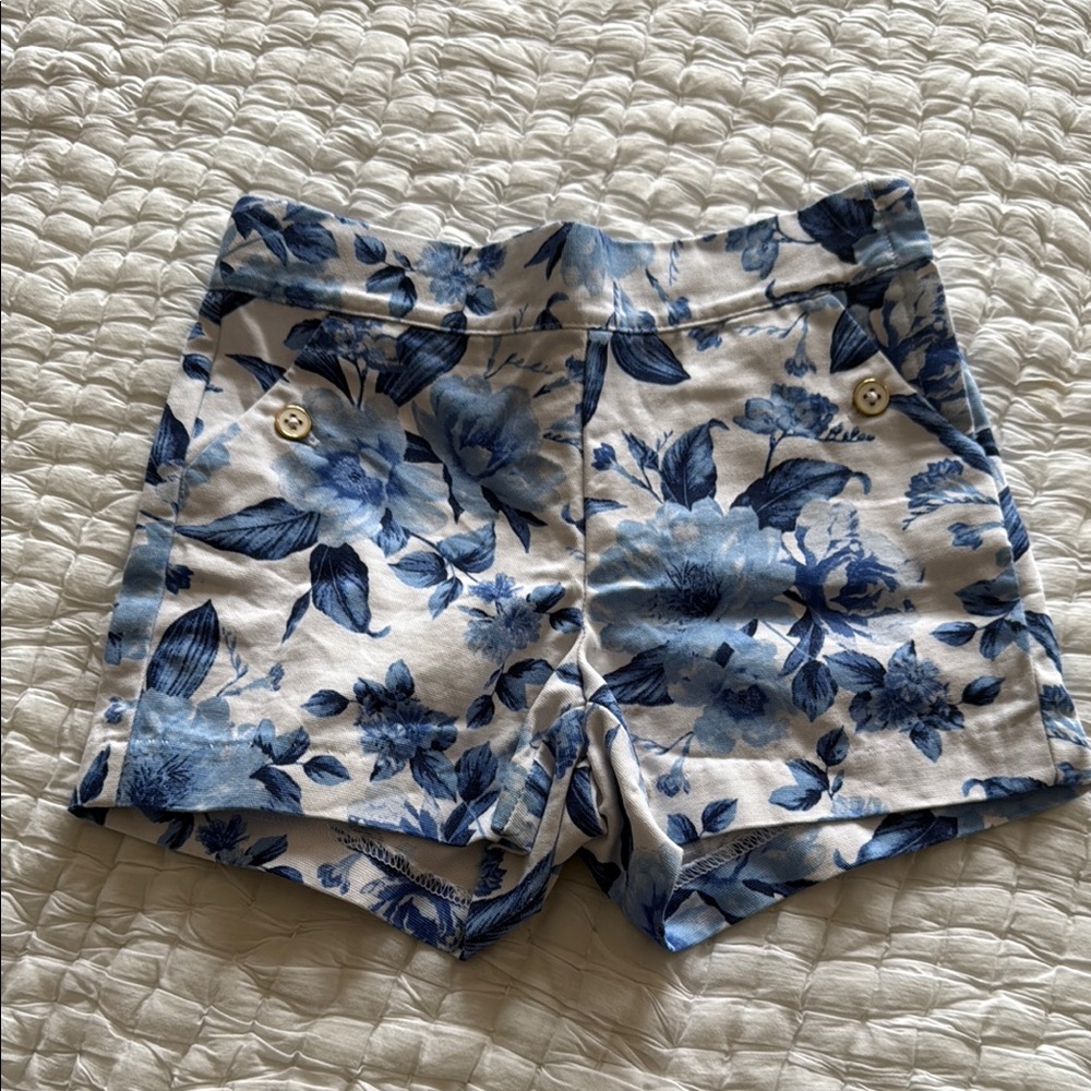 Janie and Jack Blue and White High Waist Shorts